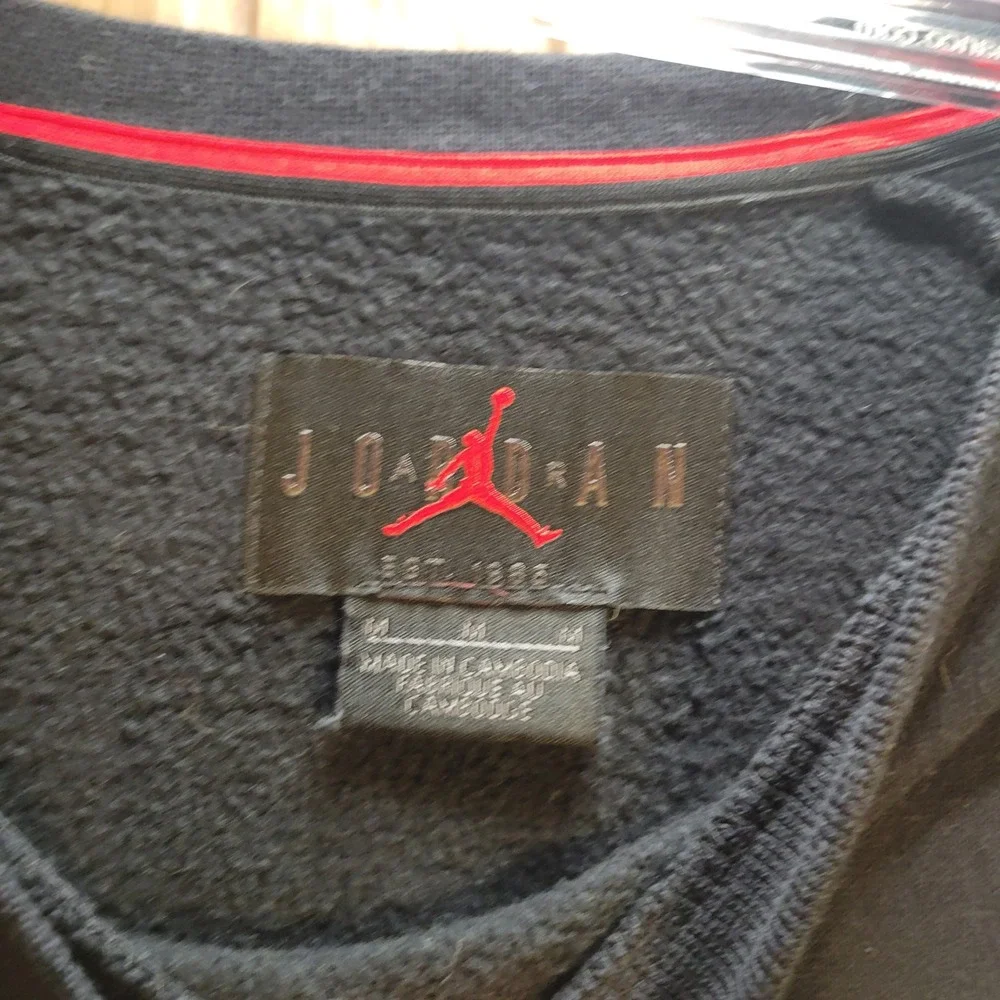 Jordan Jumpman Nike Air Sweatshirt Mens Medium Black Gold Fleece  Pullover
